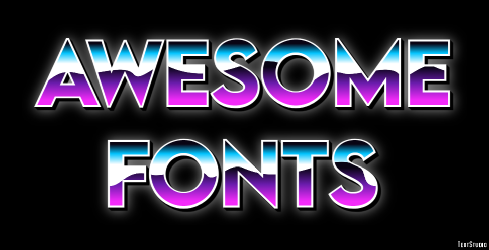 Awesome Fonts Text Effect