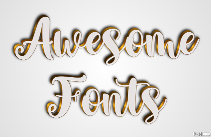 Awesome Fonts Text Effect