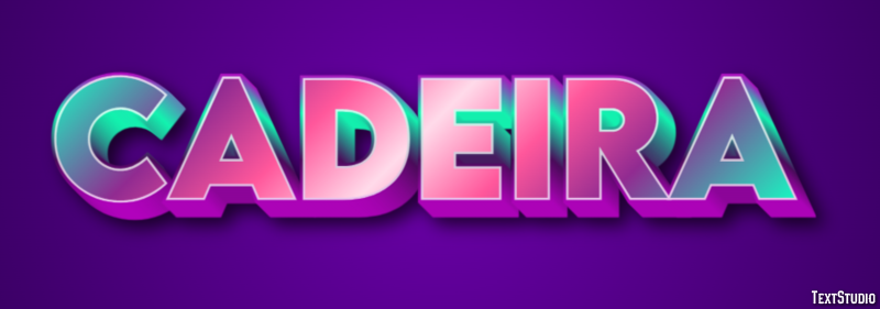Cadeira Efeito do texto