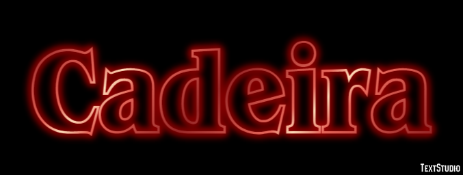 Cadeira Efeito de texto