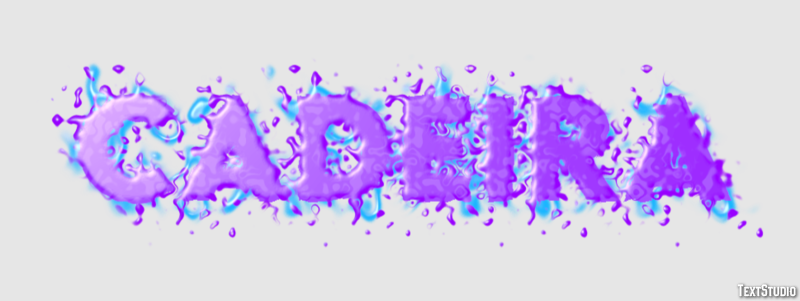 Cadeira Efeito de texto