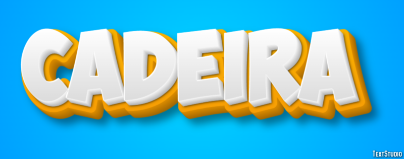 Cadeira Efeito de texto