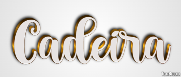 Cadeira Efeito de texto