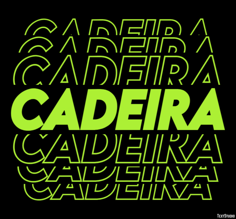 Cadeira Efeito do texto