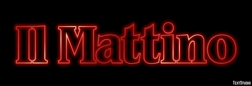Il Mattino Efeito de texto