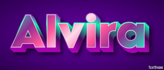 Alvira Text effect