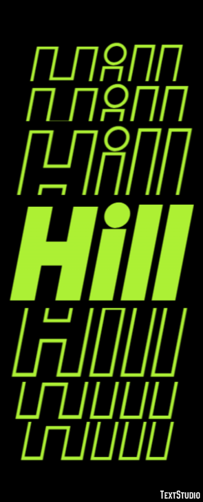 Hill Efecto de Texto