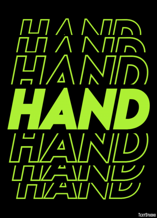 Hand Effetto testo