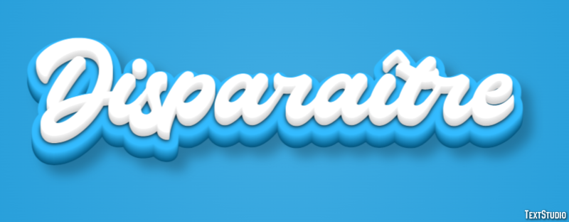 Disparaître Text effect