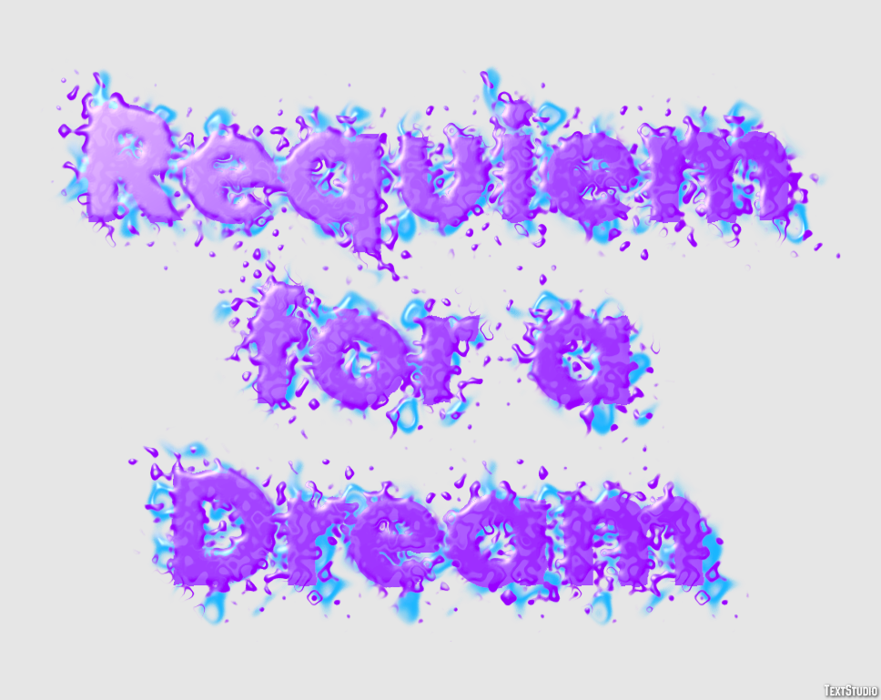 Requiem for a Dream Text effect