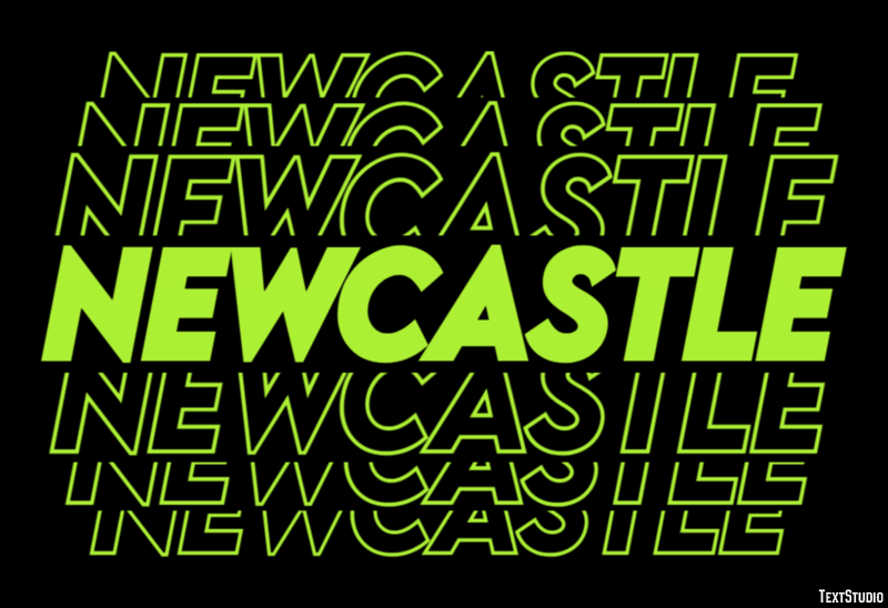Newcastle Effetto testo