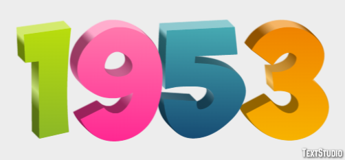 1953 Effetto testo