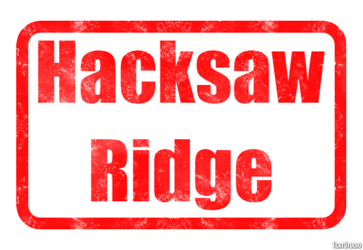 Hacksaw Ridge Efecto de Texto