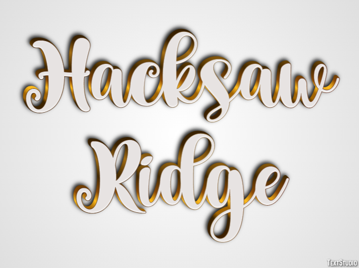 Hacksaw Ridge Efekt tekstowy