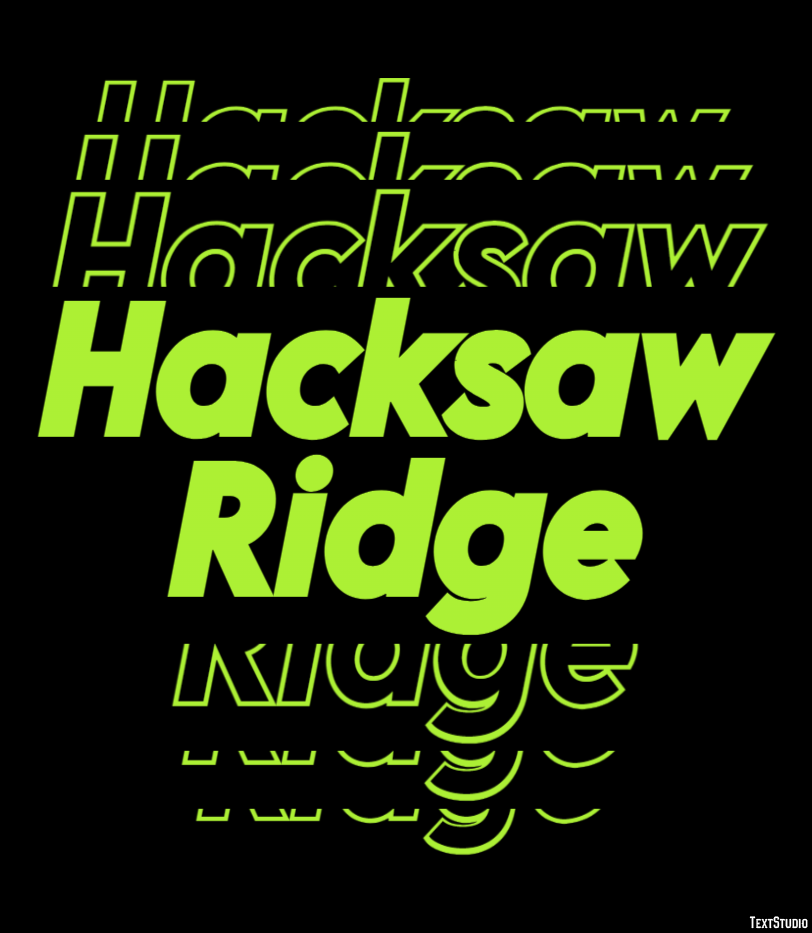 Hacksaw Ridge Efecto de Texto