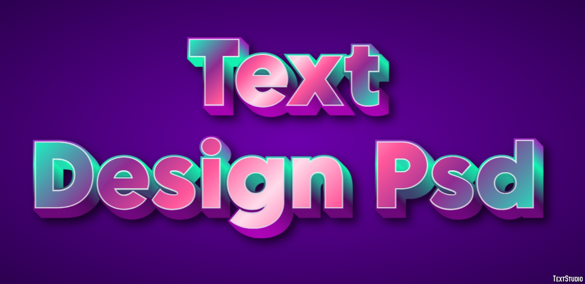 Text Design Psd Effetto testo