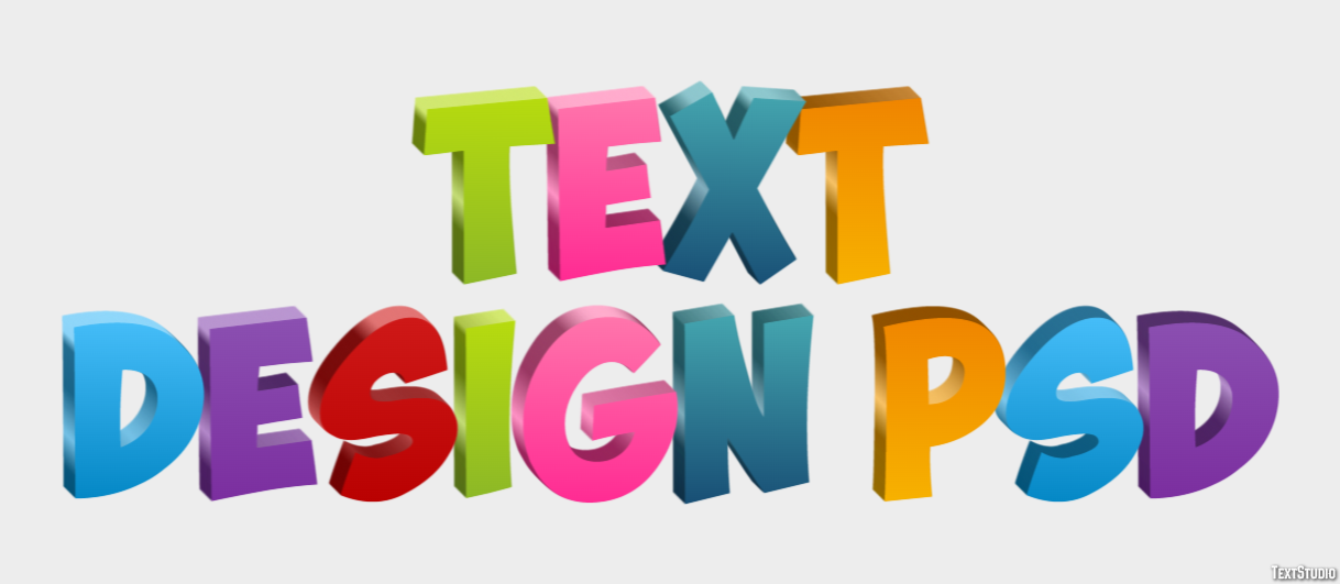 Text Design Psd Effetto testo