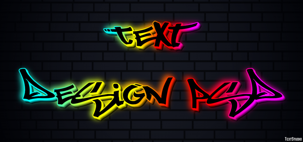 Text Design Psd Effetto testo