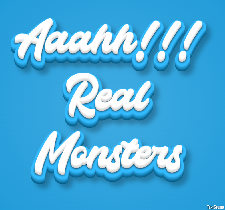 Aaahh!!! Real Monsters Efecto de Texto