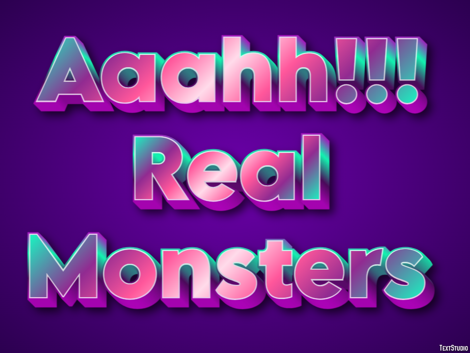 Aaahh!!! Real Monsters Efecto de Texto