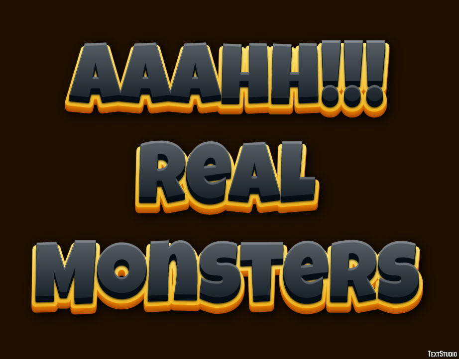 Aaahh!!! Real Monsters Effetto testo