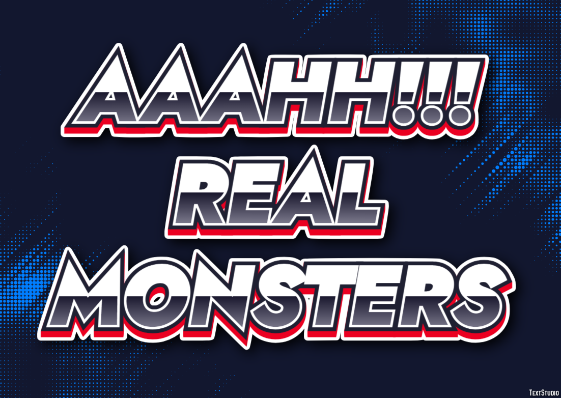 Aaahh!!! Real Monsters Efeito de texto