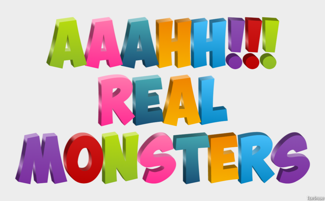 Aaahh!!! Real Monsters Efecto de Texto