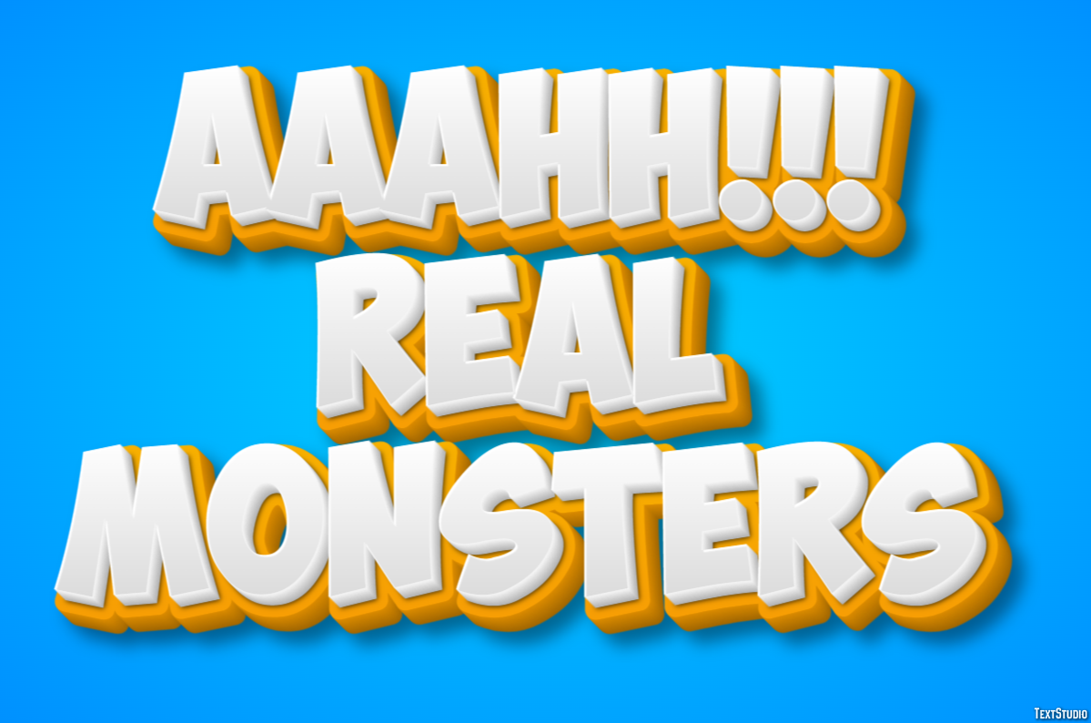 Aaahh!!! Real Monsters Text Effect