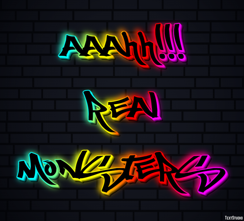 Aaahh!!! Real Monsters Texteffekt