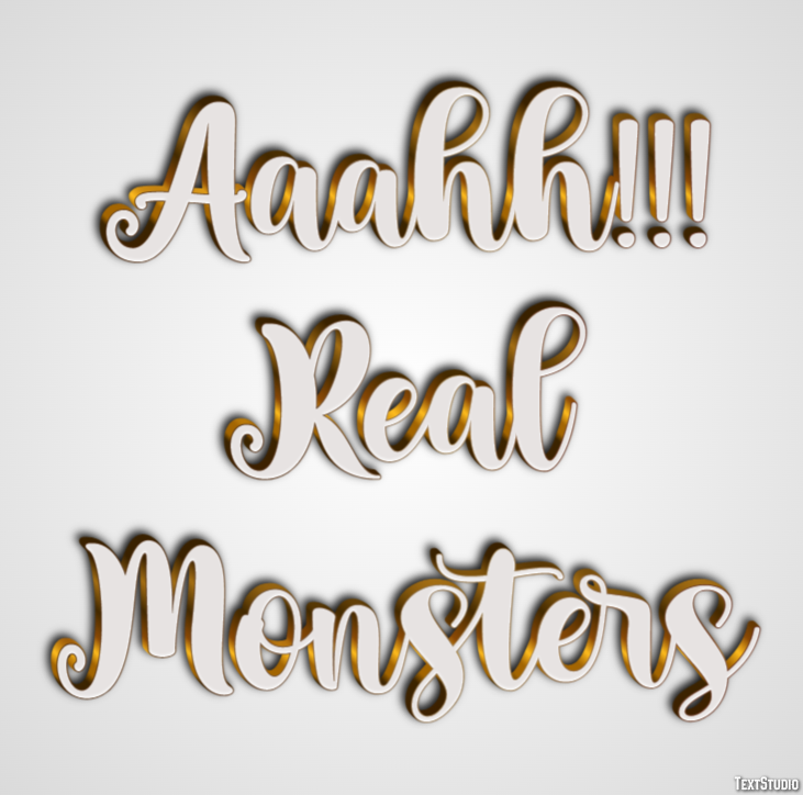 Aaahh!!! Real Monsters Text Effect