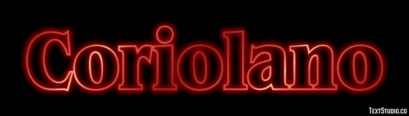 Coriolano Effetto testo