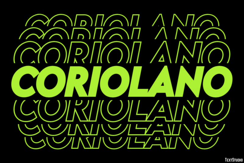 Coriolano テキスト効果