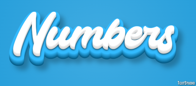 Numbers Text Effect