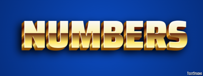 Numbers Text Effect