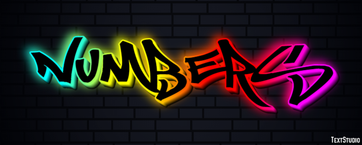 Numbers Text Effect