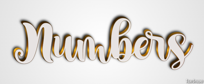 Numbers Text Effect