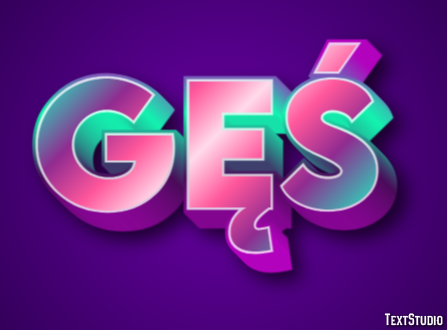 Gęś Text Effect
