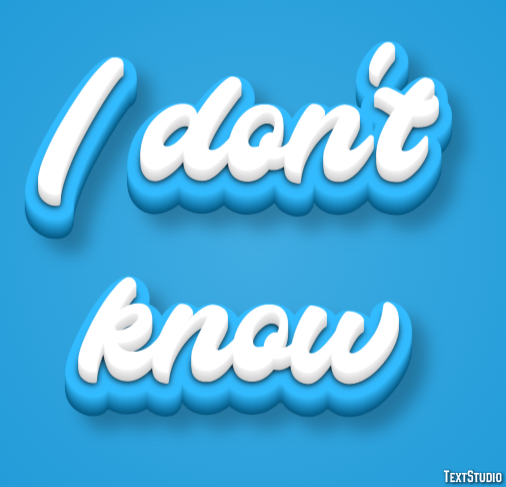 I don't know Tekst Effect