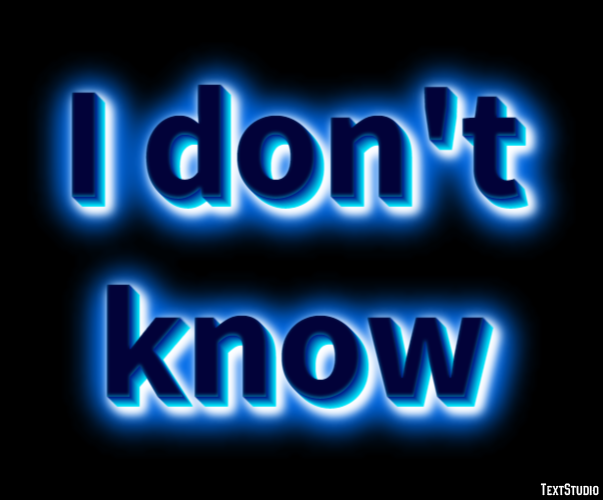 I don't know Эффект текста