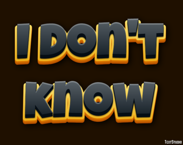 I don't know Text Effect