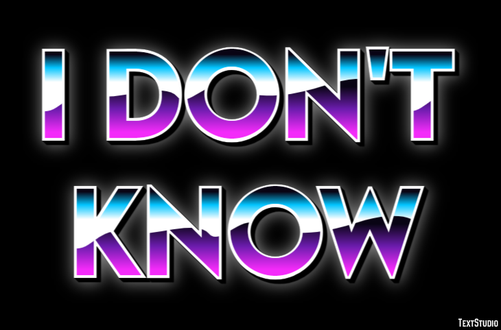 I don't know Tekst Effect
