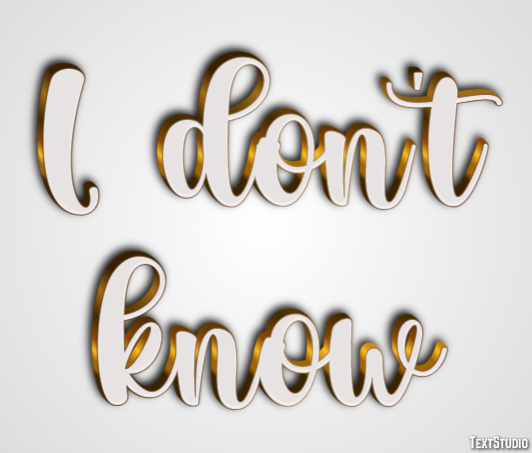 I don't know Text Effect