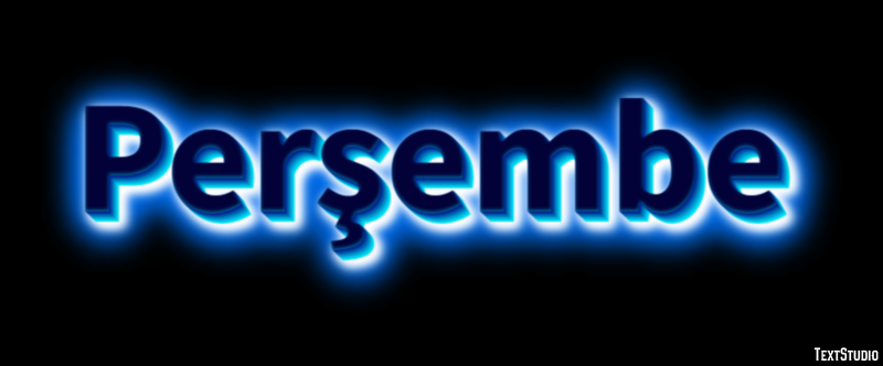 Perşembe Text Effect