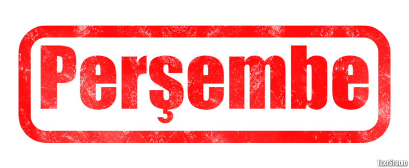 Perşembe Effetto testo