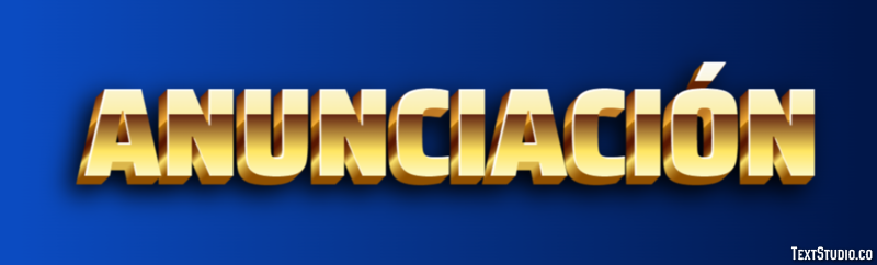 Anunciación Efecto de texto