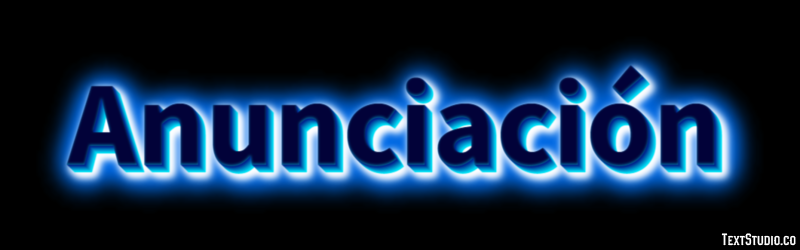 Anunciación Efecto de texto