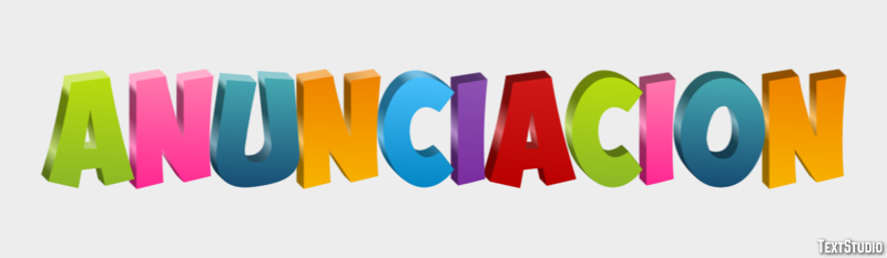 Anunciación Efecto de texto
