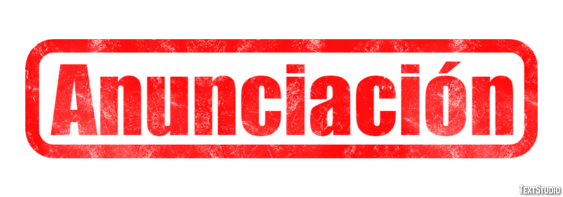Anunciación Efecto de texto