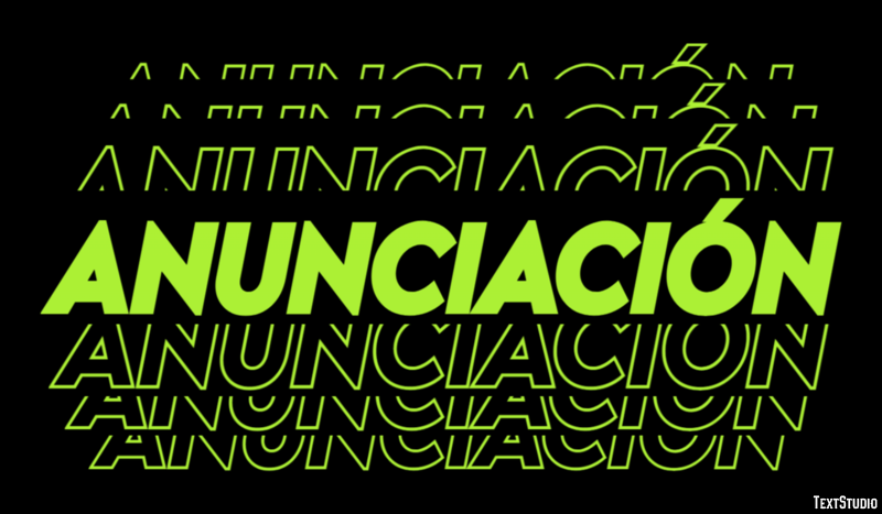 Anunciación Efecto de texto