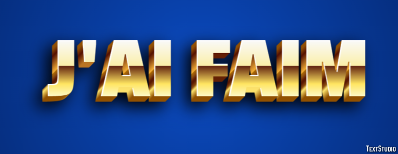 J'ai faim Effet de texte